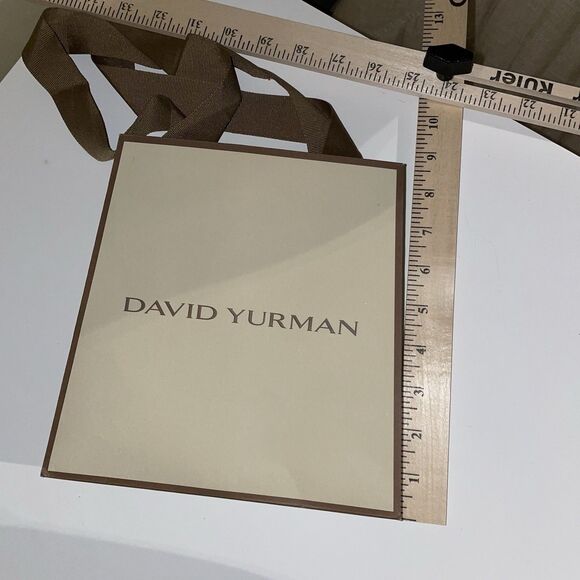 David Yurman Gift Bag With Ribbon Handles 8 in x 5 in - Picture 7 of 7